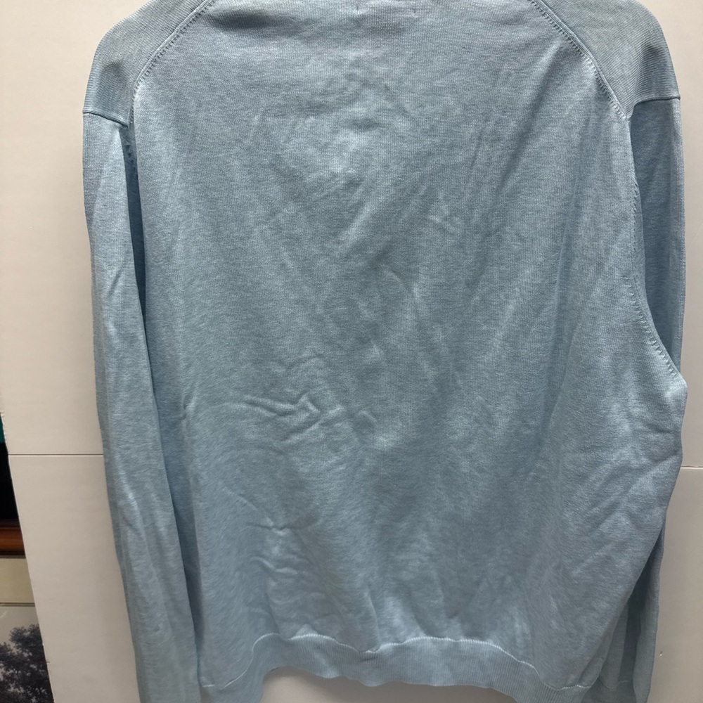 Brooks Brothers Pale Blue V-Neck Sweater - Picture 4 of 4